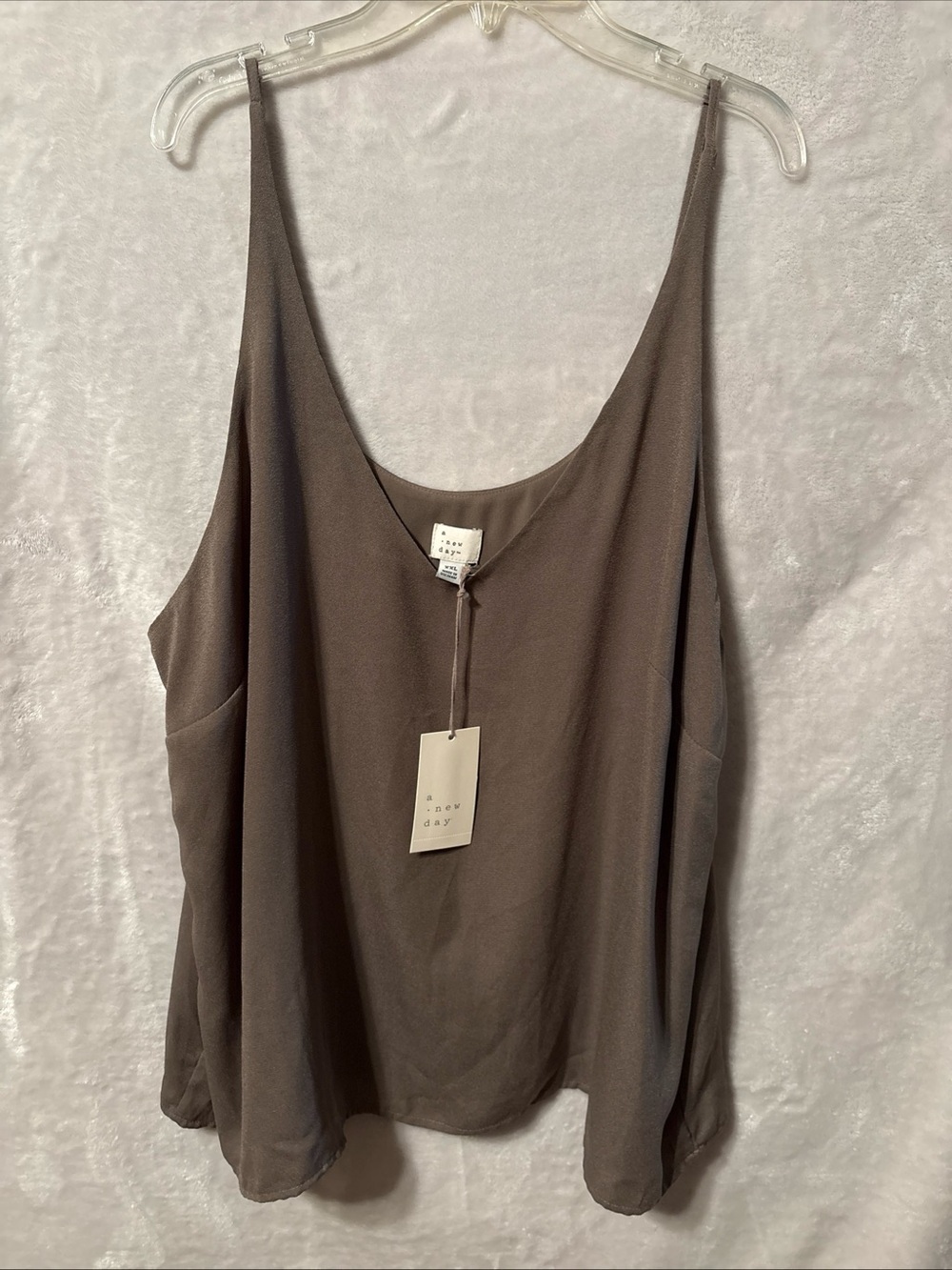 NWT a new day Taupe Brown Scoop Neck Spaghetti Strap Camisole